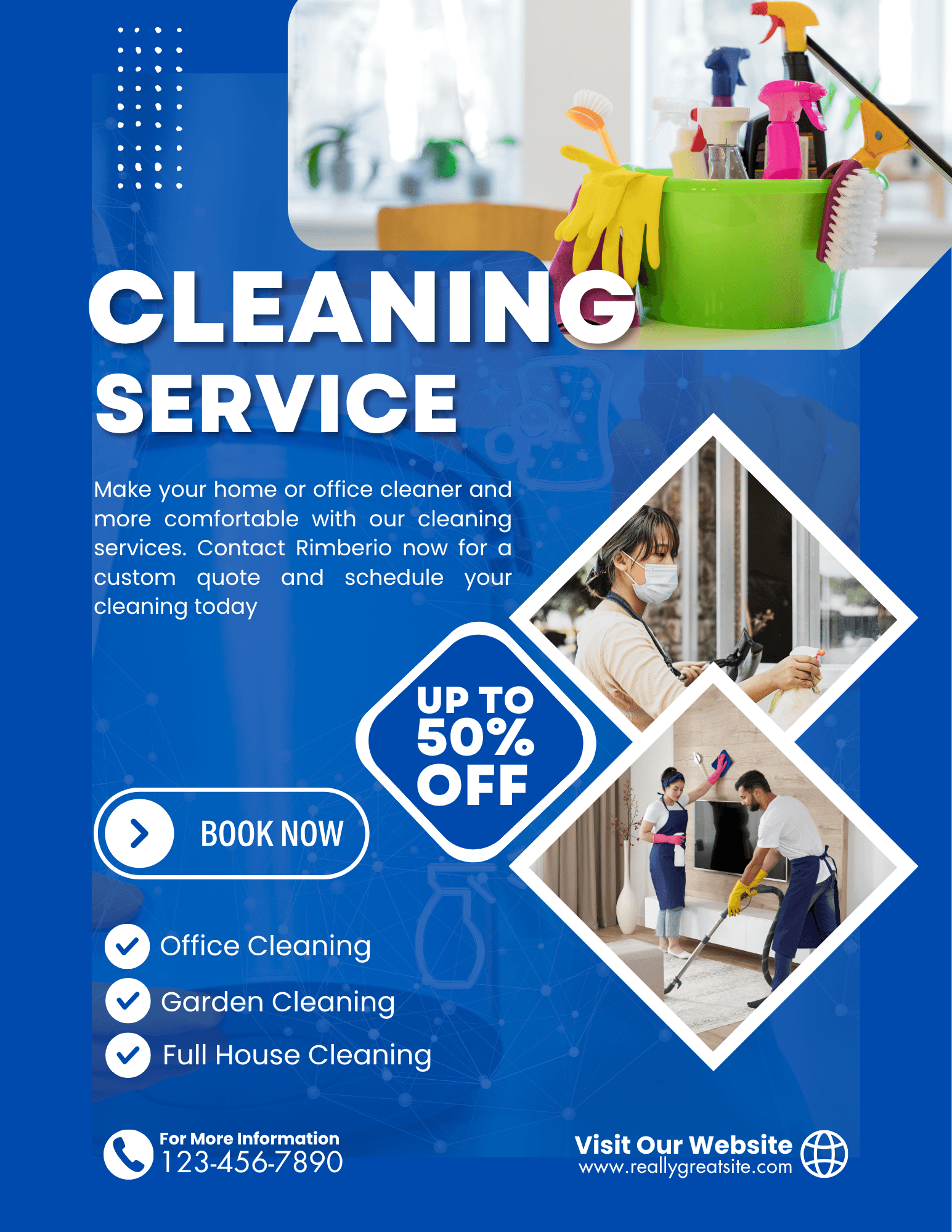 Cleaning service flyer template preview